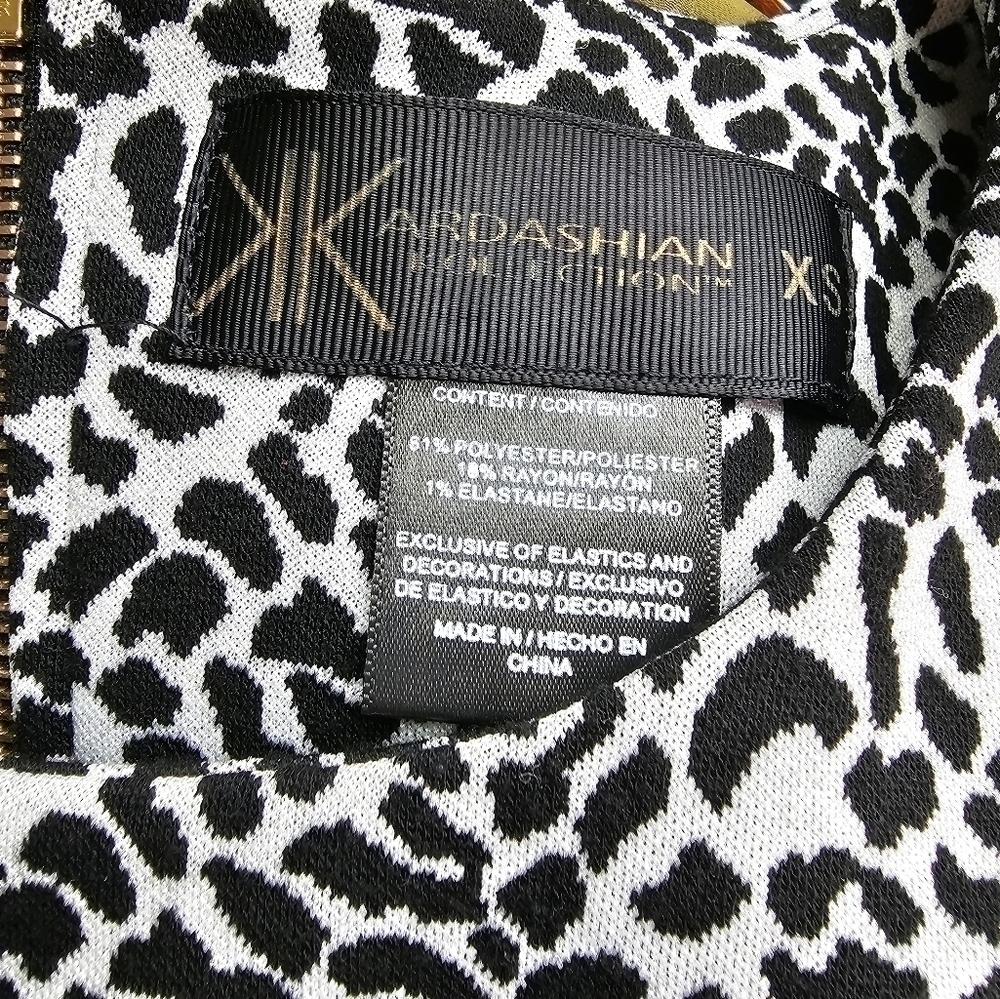 Kardashian Kollection Keyhole Cheetah Print Bodycon Dress XS - Picture 6 of 6